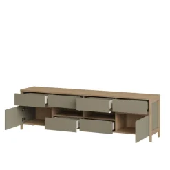 Wohnen Anbauwand Kombination im Scandi Chic - Promo (vierteilig)