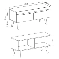 Anbauwand Möbel Kombination - Olcian (vierteilig)^Wohnen Online