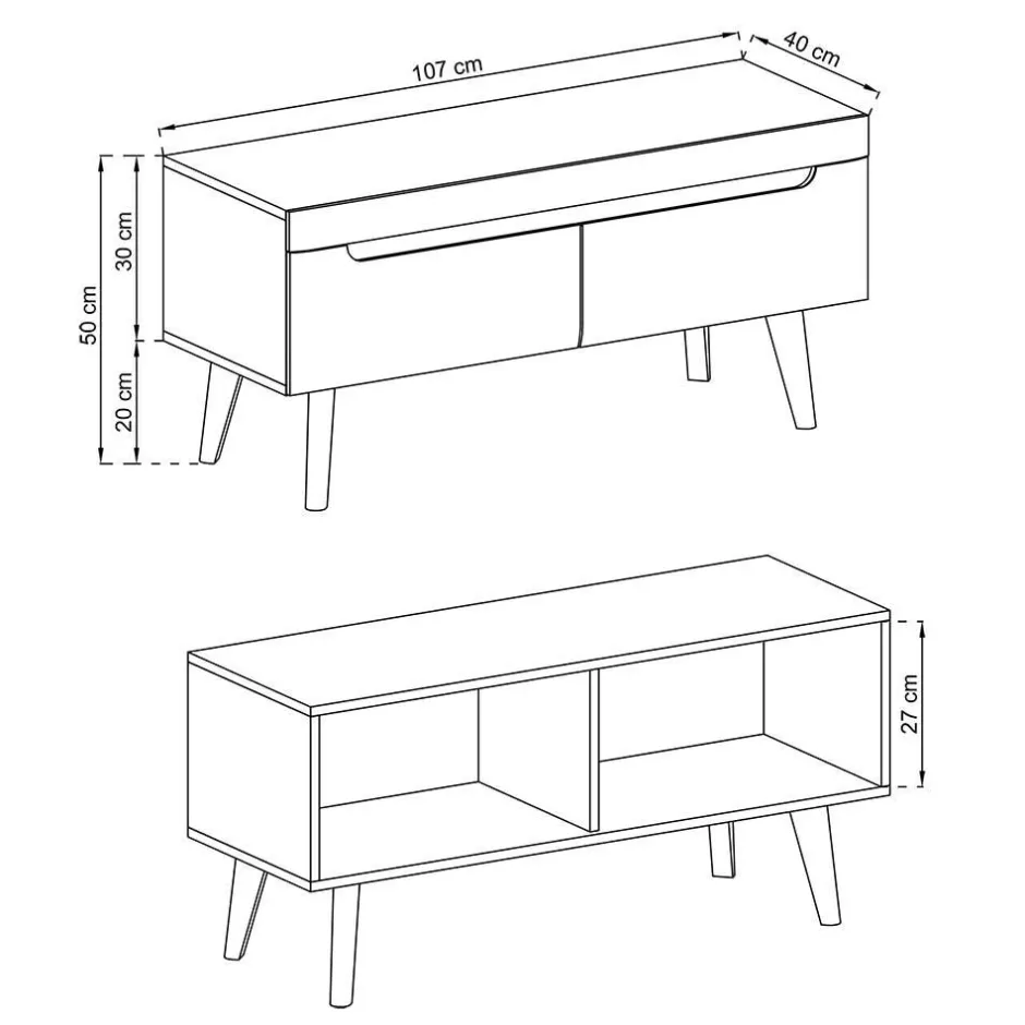 Anbauwand Möbel Kombination - Olcian (vierteilig)^Wohnen Online