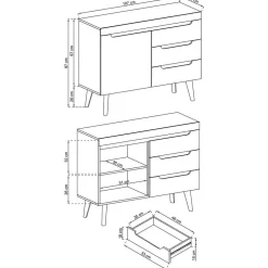 Anbauwand Möbel Kombination - Olcian (vierteilig)^Wohnen Online