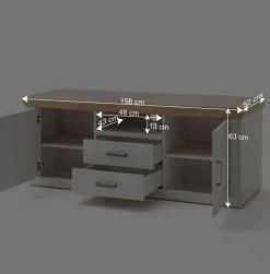 Anbauwand Set im Country Style - Samula (vierteilig)^Wohnen Hot