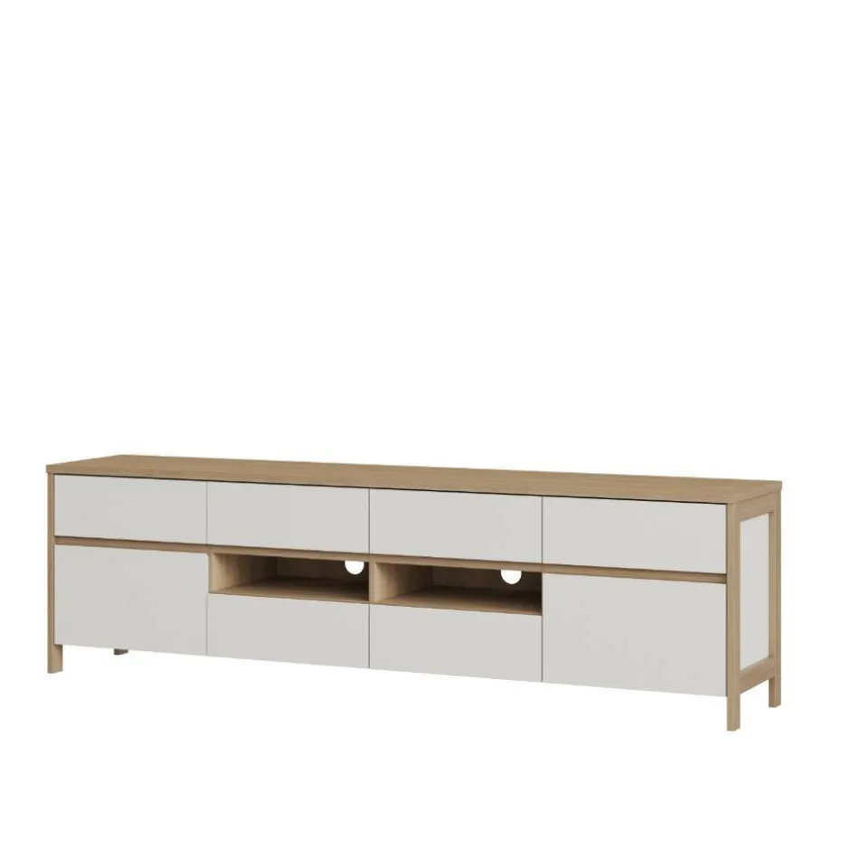 Wohnen Anbauwand-Möbelset in Weiß - Ovidio (dreiteilig)