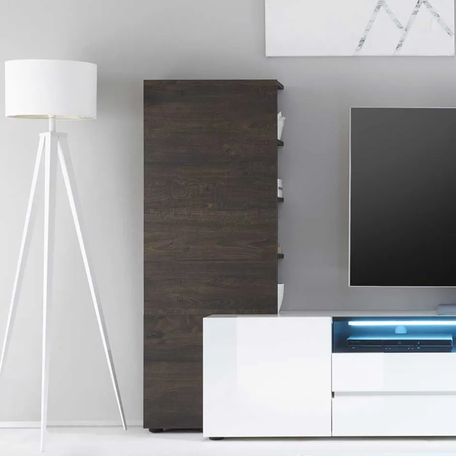 Wohnen Anstellregal Element Riconia in Wenge Braun