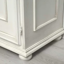 Wohnen Antikweiße Kommode mit zwei Schubladen - Vicina