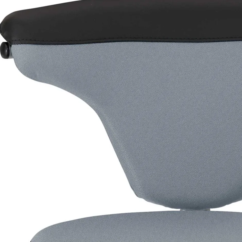 Wohnen Arbeitshocker mit Lehne in Grau Schwarz - Camcupa