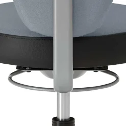 Wohnen Arbeitshocker mit Lehne in Grau Schwarz - Camcupa