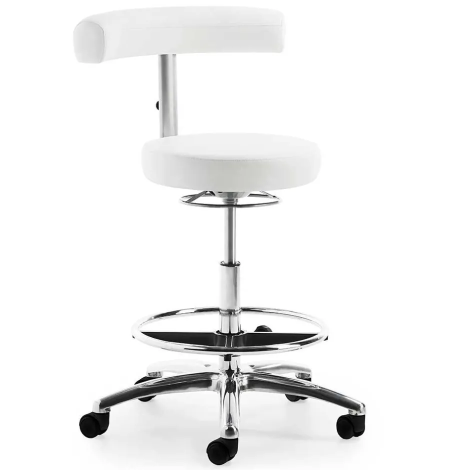 Arbeitsstuhl mit schmaler Lehne in Weiß - Smilen^Wohnen Online