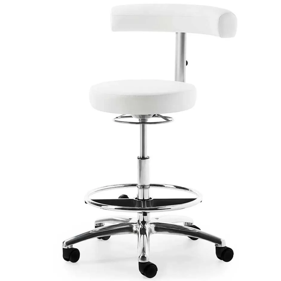 Arbeitsstuhl mit schmaler Lehne in Weiß - Smilen^Wohnen Online