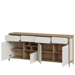 Wohnen Arbeitszimmer Möbel-Kombi in Weiß - Ovidio (dreiteilig)