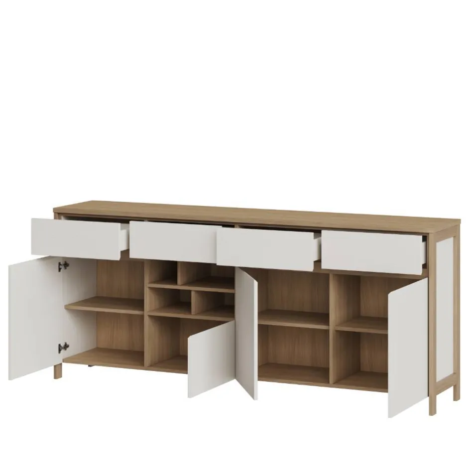 Wohnen Arbeitszimmer Möbel-Kombi in Weiß - Ovidio (dreiteilig)