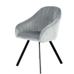 Wohnen Armlehenstühle in Silber Grau - Ashento (2er Set)