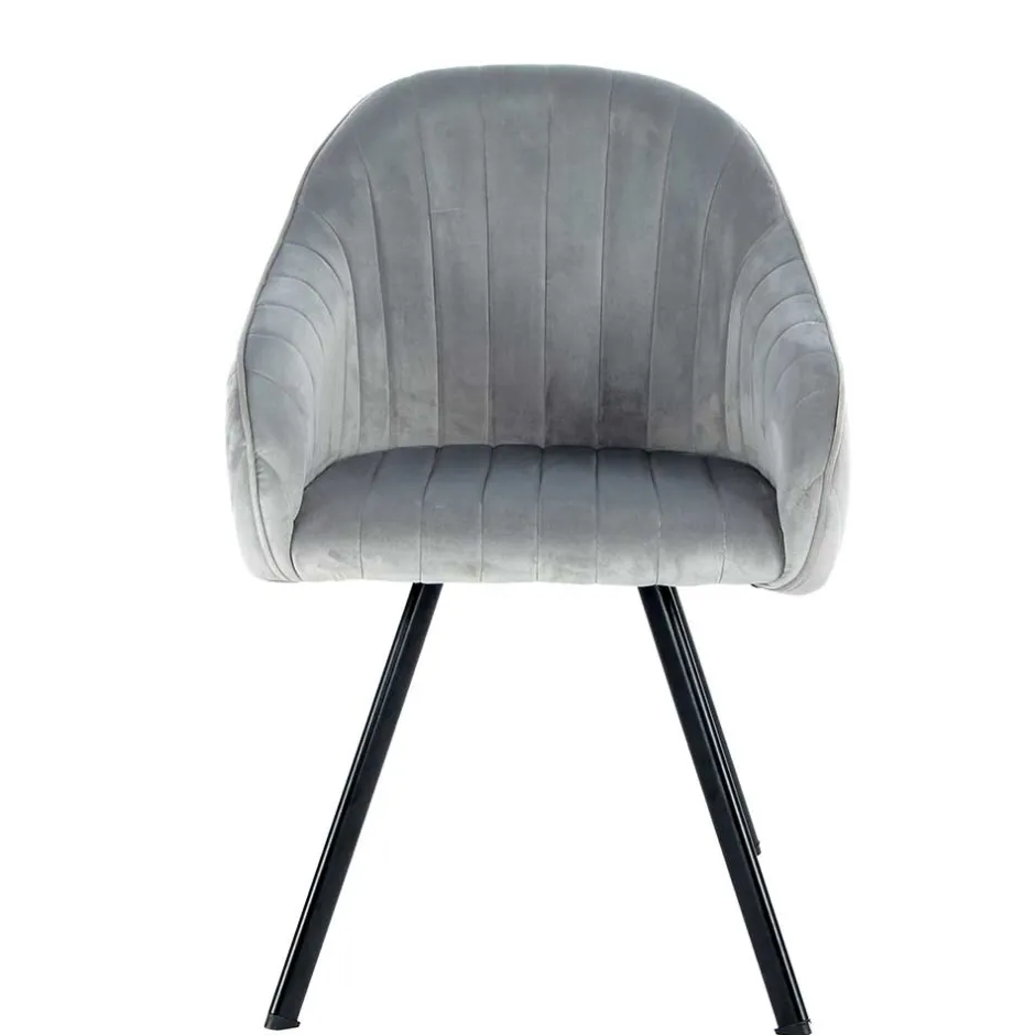 Wohnen Armlehenstühle in Silber Grau - Ashento (2er Set)