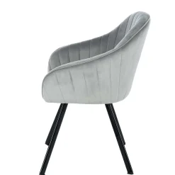 Wohnen Armlehenstühle in Silber Grau - Ashento (2er Set)