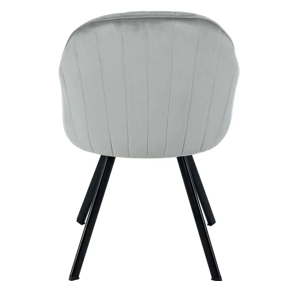 Wohnen Armlehenstühle in Silber Grau - Ashento (2er Set)