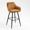 Wohnen Armlehnen Barstühle in Ocker & Schwarz - Andim (2er Set)