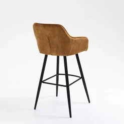 Wohnen Armlehnen Barstühle in Ocker & Schwarz - Andim (2er Set)