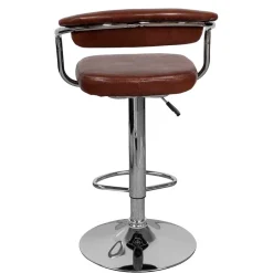 Wohnen Armlehnen Barstuhl in Braun & Chrom - Usavina (2er Set)