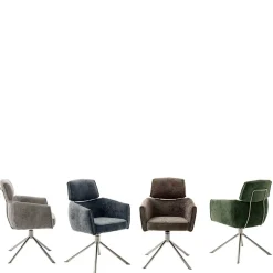 Armlehnen Drehstuhl in Braun - Arjama (2er Set)^Wohnen Best