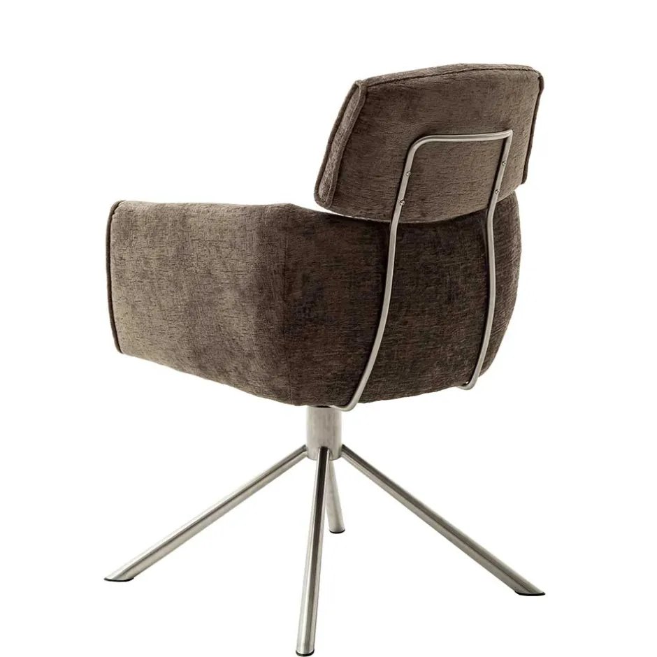 Armlehnen Drehstuhl in Braun - Arjama (2er Set)^Wohnen Best