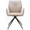 Wohnen Armlehnen Esstischstuhl in Beige mit Schwarz - Boro