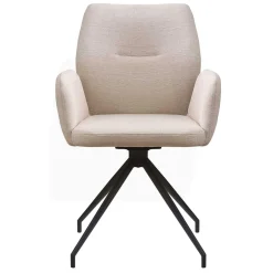 Wohnen Armlehnen Esstischstuhl in Beige mit Schwarz - Boro