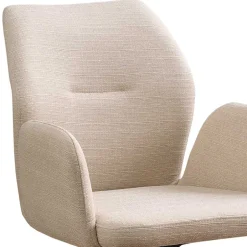 Wohnen Armlehnen Esstischstuhl in Beige mit Schwarz - Boro