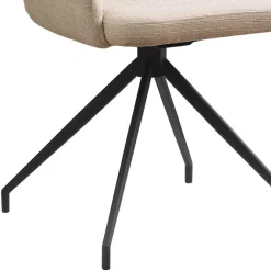 Wohnen Armlehnen Esstischstuhl in Beige mit Schwarz - Boro