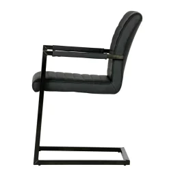 Armlehnen Freischwinger in Anthrazit - Birte (2er Set)^Wohnen Clearance