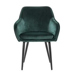 Wohnen Armlehnen Polsterstuhl in herrlichem Dunkelgrün - Abacho