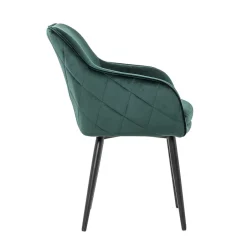 Wohnen Armlehnen Polsterstuhl in herrlichem Dunkelgrün - Abacho