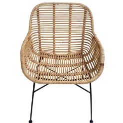 Armlehnen Rattanstuhl in Natur - Landhuis (2er Set)^Wohnen