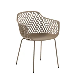 Armlehnen Schalenstuhl in Beige - Pierega (4er Set)^Wohnen Outlet