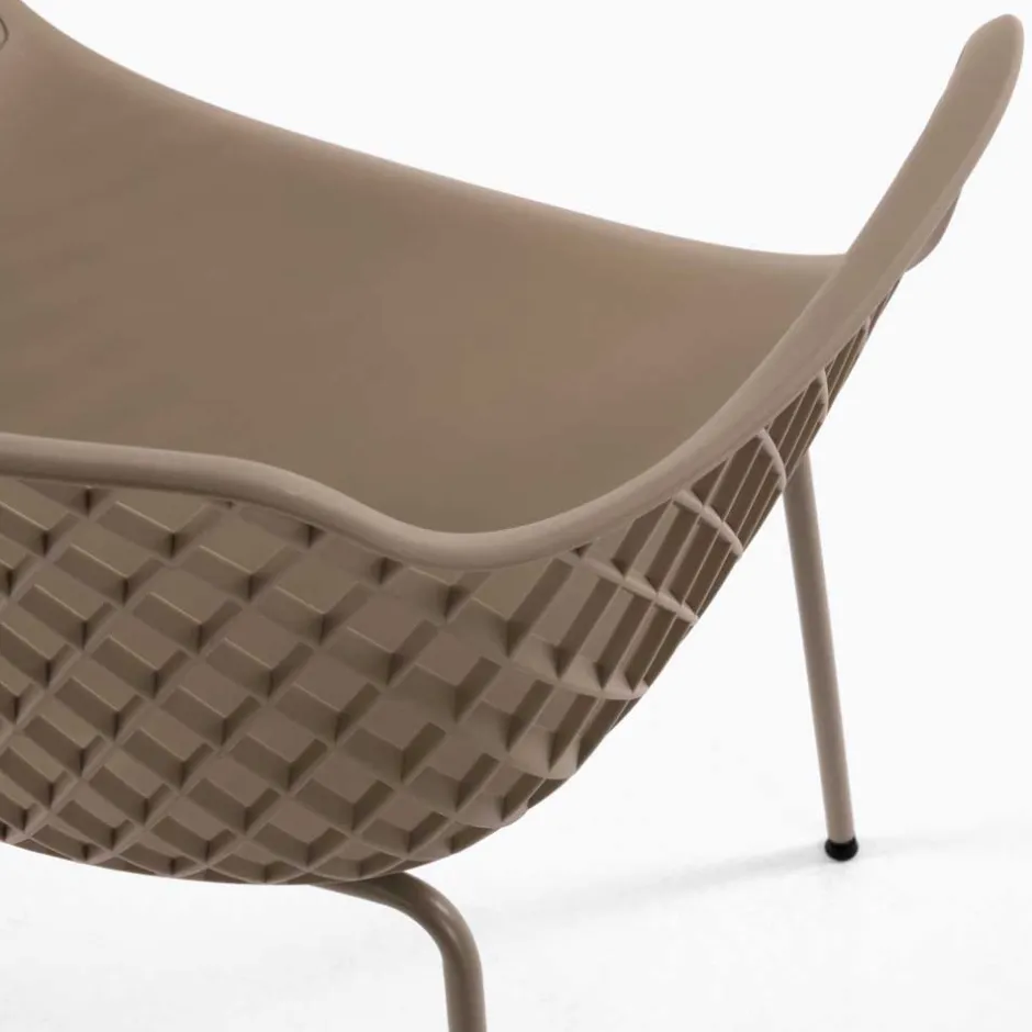 Armlehnen Schalenstuhl in Beige - Pierega (4er Set)^Wohnen Outlet