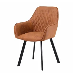 Armlehnen Stühle in Braun Microfaser - Dronja (2er Set)^Wohnen Sale