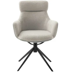 Wohnen Armlehnen-Drehstuhl in Lichtgrau - Plicardo (2er Set)