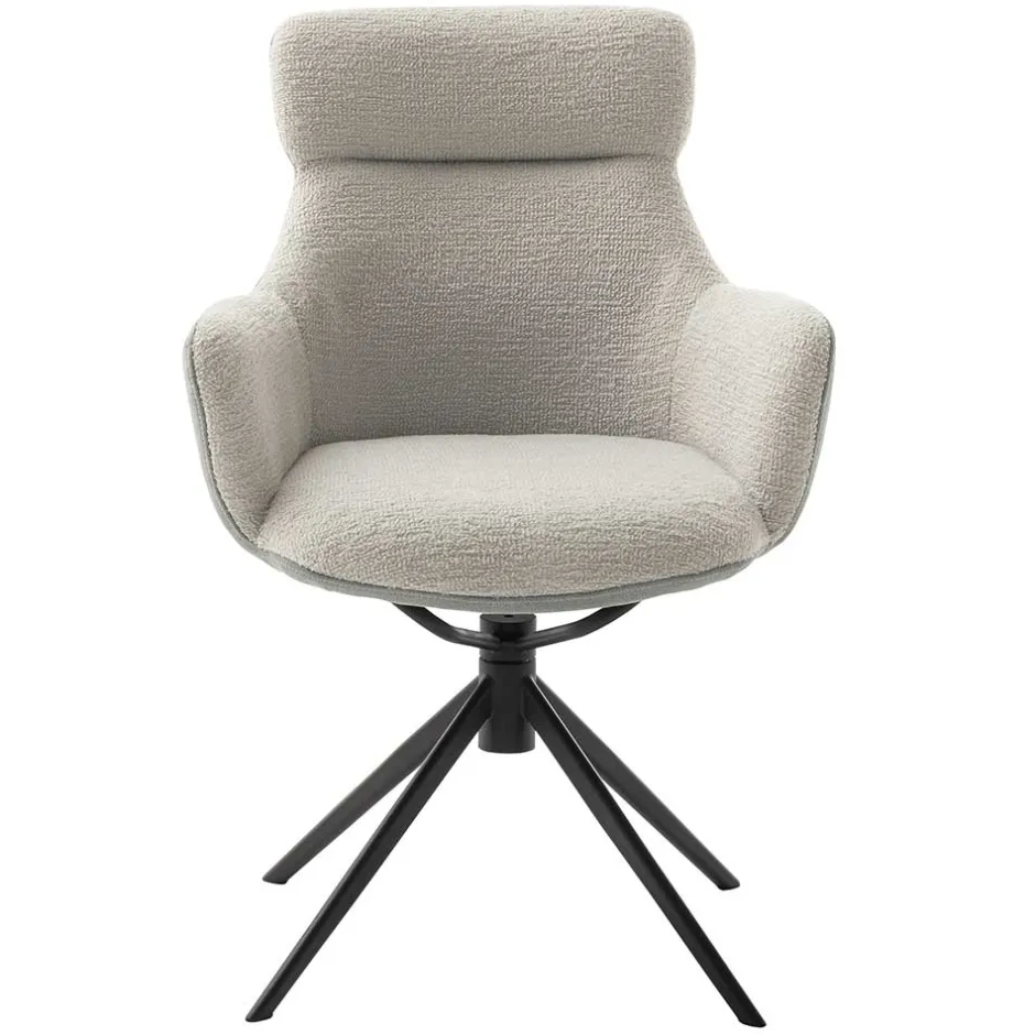 Wohnen Armlehnen-Drehstuhl in Lichtgrau - Plicardo (2er Set)