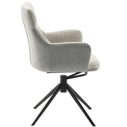 Wohnen Armlehnen-Drehstuhl in Lichtgrau - Plicardo (2er Set)