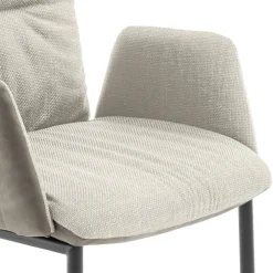 Armlehnen-Freischwingerstuhl in Creme - Clebertus (2er Set)^Wohnen Clearance