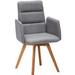 Wohnen Armlehnen-Polsterstuhl in Hellgrau - Vanimarias