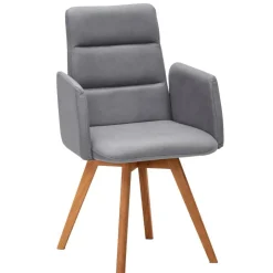 Wohnen Armlehnen-Polsterstuhl in Hellgrau - Vanimarias