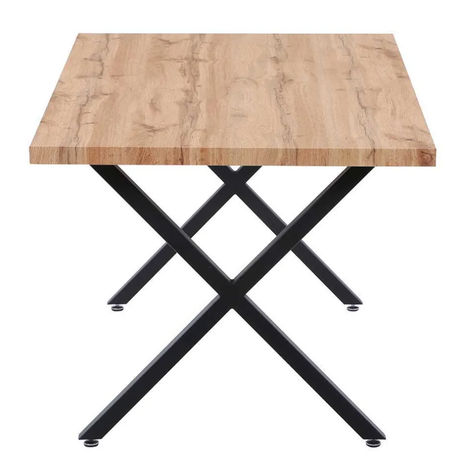 Wohnen Armlehnenstühle & X-Fuß Esstisch - Closer (fünfteilig)