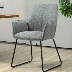 Wohnen Armlehnenstühle mit Bügelgestell - Ykan (2er Set)