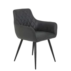 Armlehnenstuehle in Anthrazit Samtvelours - Naas (2er Set)^Wohnen Discount