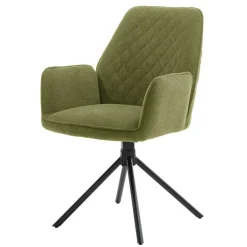 Armlehnenstuhl aus Chenillegewebe - Gomata (2er Set)^Wohnen Outlet