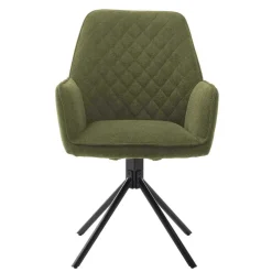 Armlehnenstuhl aus Chenillegewebe - Gomata (2er Set)^Wohnen Outlet