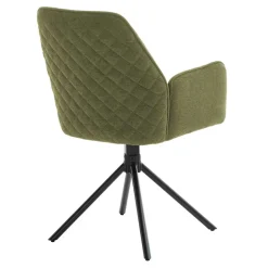 Armlehnenstuhl aus Chenillegewebe - Gomata (2er Set)^Wohnen Outlet