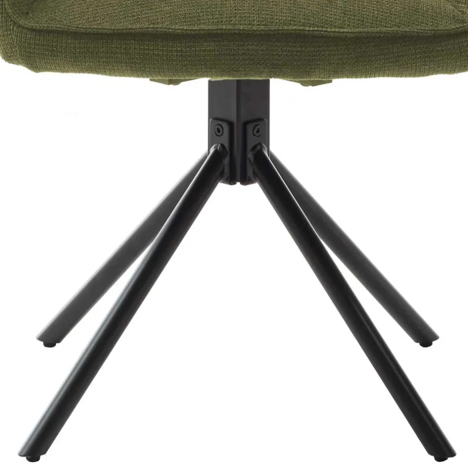 Armlehnenstuhl aus Chenillegewebe - Gomata (2er Set)^Wohnen Outlet