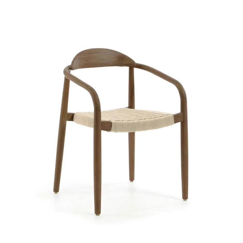 Wohnen Armlehnenstuhl aus Kordel Geflecht - Vilvia (4er Set)