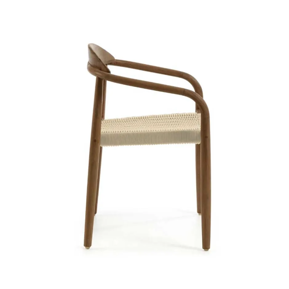 Wohnen Armlehnenstuhl aus Kordel Geflecht - Vilvia (4er Set)