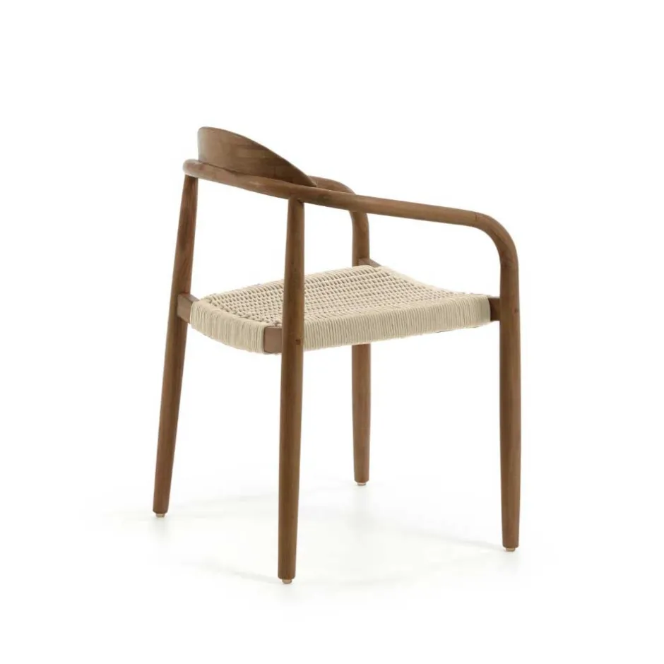 Wohnen Armlehnenstuhl aus Kordel Geflecht - Vilvia (4er Set)